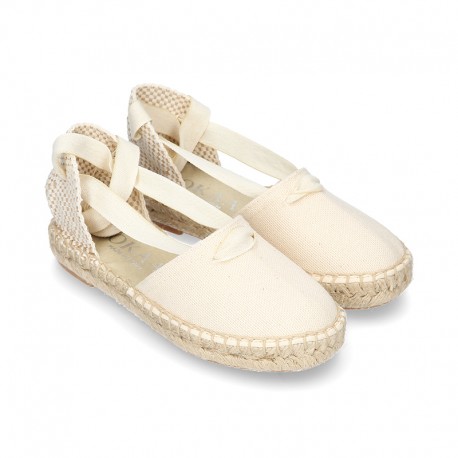 CEREMONY Cotton canvas espadrilles shoes Valenciana style.