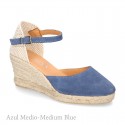 Classic Suede leather wedge sandals espadrille shoes .