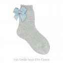 GARTER STITCH SHORT SOCKS WITH BOW BY CONDOR.