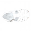 Nappa leather little Sandal shoes with buckle fastening.