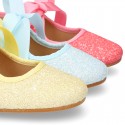 New SOFT GLITTER little Mary Jane shoes angel style in seasonal colors.