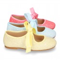 New SOFT GLITTER little Mary Jane shoes angel style in seasonal colors.