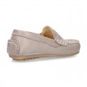 EXTRA SOFT Nappa leather moccasin shoes in pastels colors for little kids.