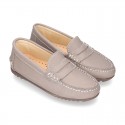 EXTRA SOFT nappa leather moccasin shoes in pastel colors.