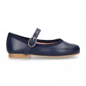 New Extra soft Nappa leather stylized Mary Janes with buckle fastening.