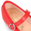 New Extra soft Nappa leather stylized Mary Janes with buckle fastening.