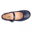 New Extra soft Nappa leather stylized Mary Janes with buckle fastening.