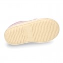 LINEN canvas Laces up shoes espadrille style in pastel colors.