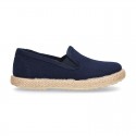 Cotton canvas SLIP ON espadrille shoes for kids.