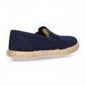 Cotton canvas SLIP ON espadrille shoes for kids.