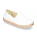 Cotton canvas SLIP ON espadrille shoes for kids.