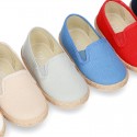 Cotton canvas SLIP ON espadrille shoes for kids.