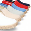 Cotton canvas SLIP ON espadrille shoes for kids.