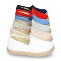 Cotton canvas SLIP ON espadrille shoes for kids.