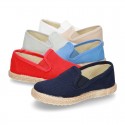 Cotton canvas SLIP ON espadrille shoes for kids.