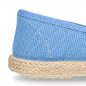 Cotton canvas SLIP ON espadrille shoes for kids.