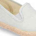 Cotton canvas SLIP ON espadrille shoes for kids.