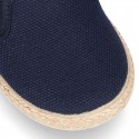 Cotton canvas SLIP ON espadrille shoes for kids.