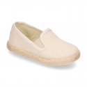 Cotton canvas SLIP ON espadrille shoes for kids.