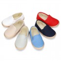 Cotton canvas SLIP ON espadrille shoes for kids.