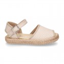 POLKA cotton canvas little espadrille shoes SANDAL style.