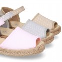 POLKA cotton canvas little espadrille shoes SANDAL style.