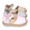 POLKA cotton canvas little espadrille shoes SANDAL style.