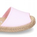 POLKA cotton canvas little espadrille shoes SANDAL style.