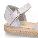 POLKA cotton canvas little espadrille shoes SANDAL style.