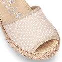 POLKA cotton canvas little espadrille shoes SANDAL style.