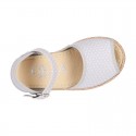 POLKA cotton canvas little espadrille shoes SANDAL style.