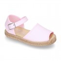 POLKA cotton canvas little espadrille shoes SANDAL style.