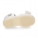 Metal canvas espadrille shoes with BOW design.