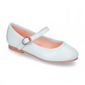 New Extra soft Nappa leather stylized Mary Janes in FASHION colors with buckle fastening.