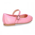 New Extra soft Nappa leather stylized Mary Janes in FASHION colors with buckle fastening.