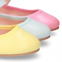 New Extra soft Nappa leather stylized Mary Janes in FASHION colors with buckle fastening.