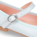 New Extra soft Nappa leather stylized Mary Janes in FASHION colors with buckle fastening.