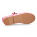 New Extra soft Nappa leather stylized Mary Janes in FASHION colors with buckle fastening.