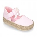 LITTLE POLKA COTTON canvas baby espadrille shoes with BUTTERFLY design and velcro strap.