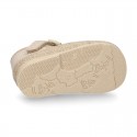 LITTLE POLKA COTTON canvas baby espadrille shoes with BUTTERFLY design and velcro strap.