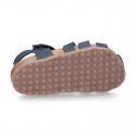 Nobuck leather sandals BIO style for kids.