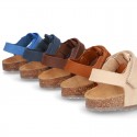 Nobuck leather sandals BIO style for kids.