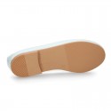 FASHION Extra soft leather ballet flats with adjustable ribbon.