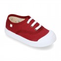 New Cotton canvas Bamba shoes with toe cap and shoelaces.