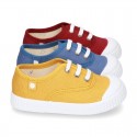 New Cotton canvas Bamba shoes with toe cap and shoelaces.