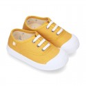 New Cotton canvas Bamba shoes with toe cap and shoelaces.