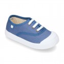 New Cotton canvas Bamba shoes with toe cap and shoelaces.