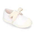 New Cotton canvas Mary Jane shoes ANGEL style with toe cap in seasonal colors.