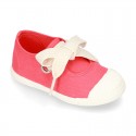 New Cotton canvas Mary Jane shoes ANGEL style with toe cap in seasonal colors.