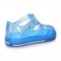 CRYSTAL COLORS TENNIS style jelly shoes for the Beach and Pool.
